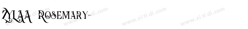 ZYLAA Rosemary字体转换